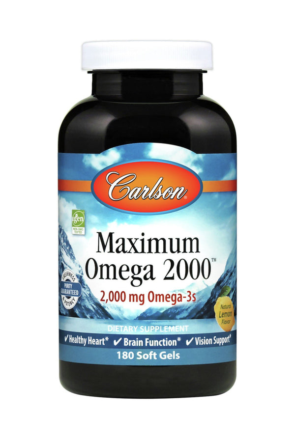 Carlson Laboratories Maximun Omega 2000 180 Softgel Supply